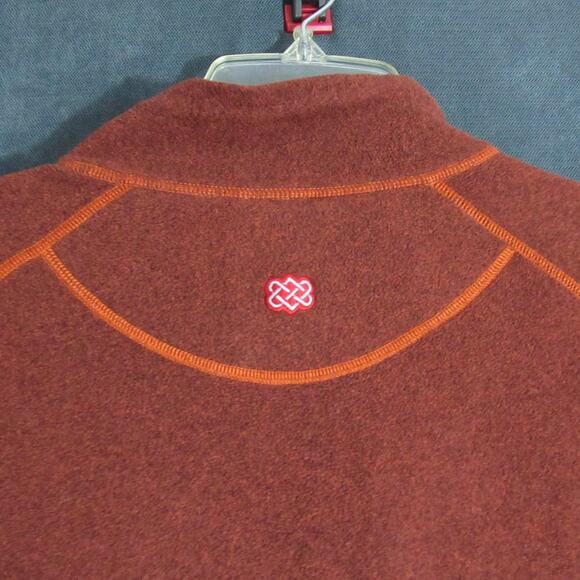 Sherpa Adventure Gear Jacket Mens Medium Orange Full Zip Outdoors Fleece Camping - Picture 4 of 9